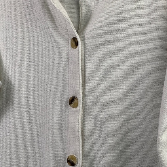 Express Tricot Cardigan Women's Medium Button Up Long Sleeve White Vintage - Picture 6 of 7